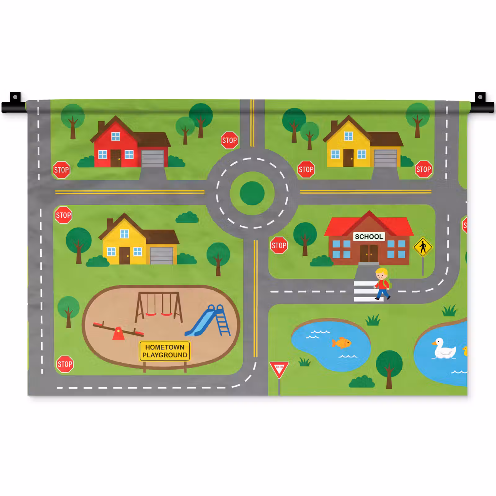 Wall Hanging - City - Roads - Cartoon — 1