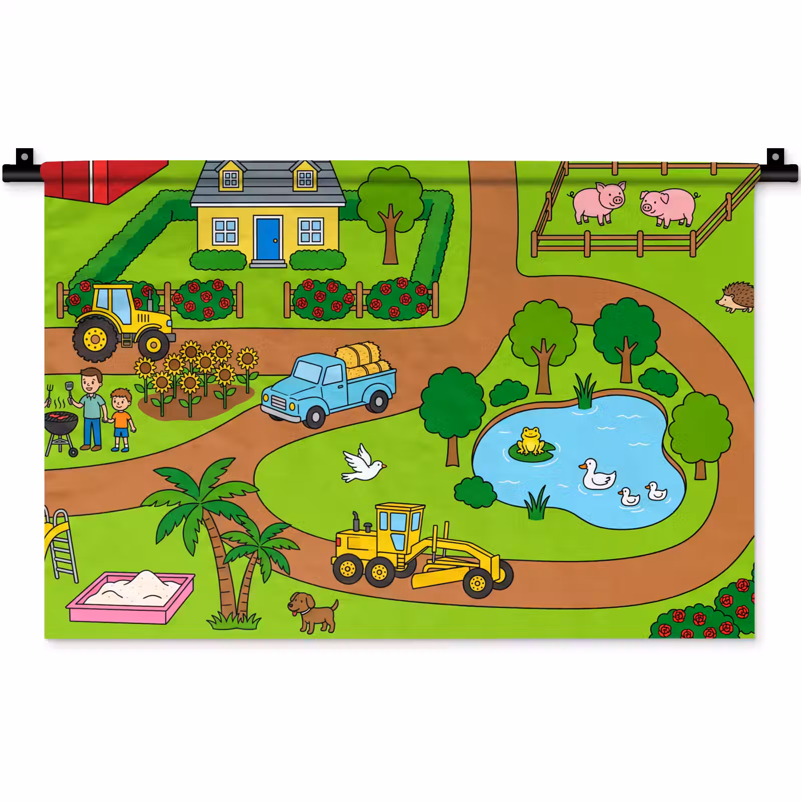 Wall Hanging - Countryside - Animals - Cartoon — 1