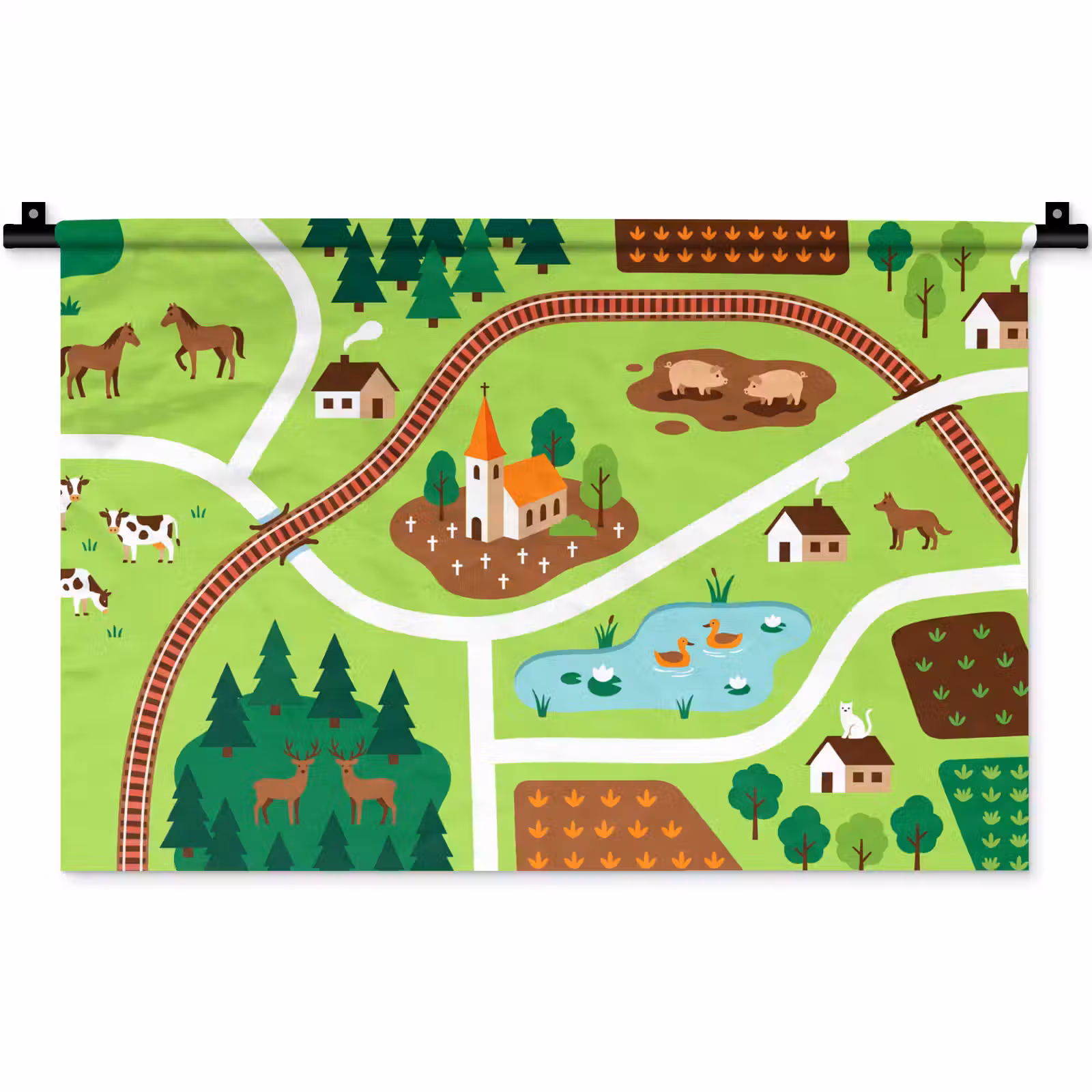 Wall Hanging - Countryside - Animals - Illustration — 1