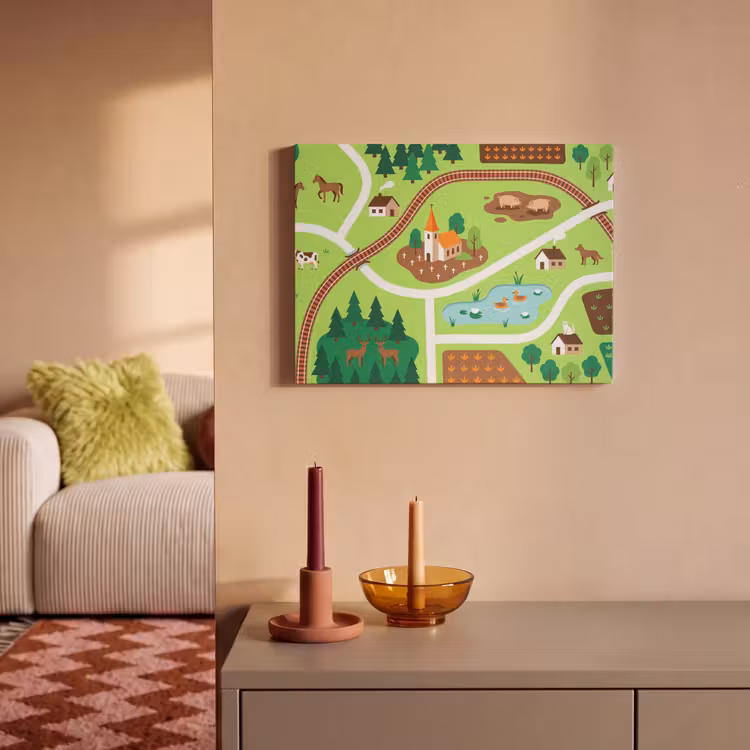 Acoustic Panel - Countryside - Animals - Illustration — 2