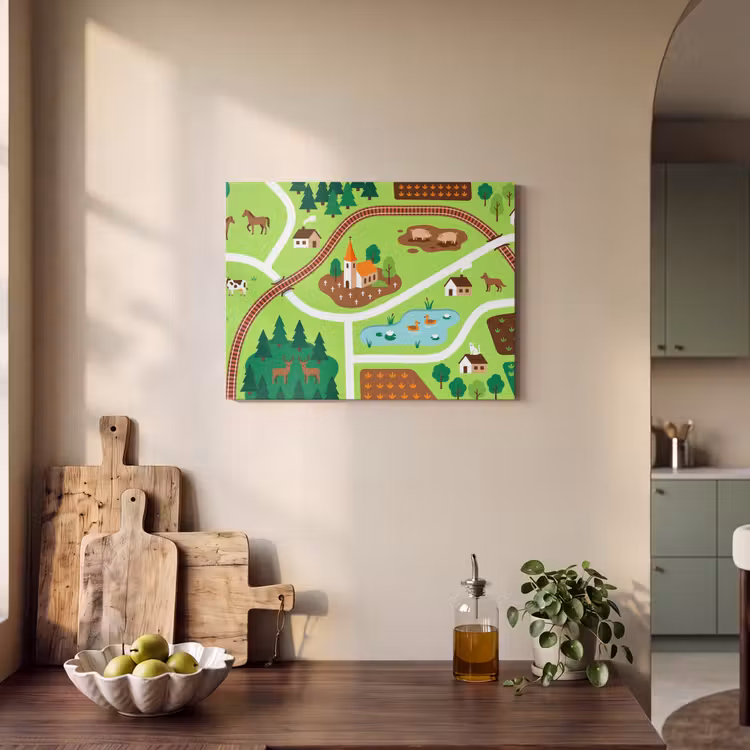 Acoustic Panel - Countryside - Animals - Illustration — 3