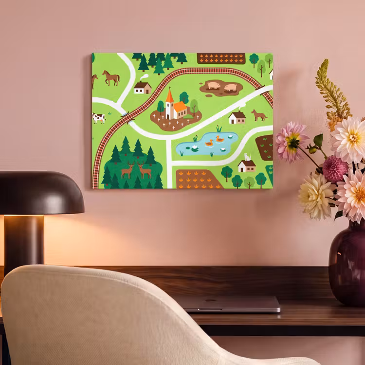 Acoustic Panel - Countryside - Animals - Illustration — 4