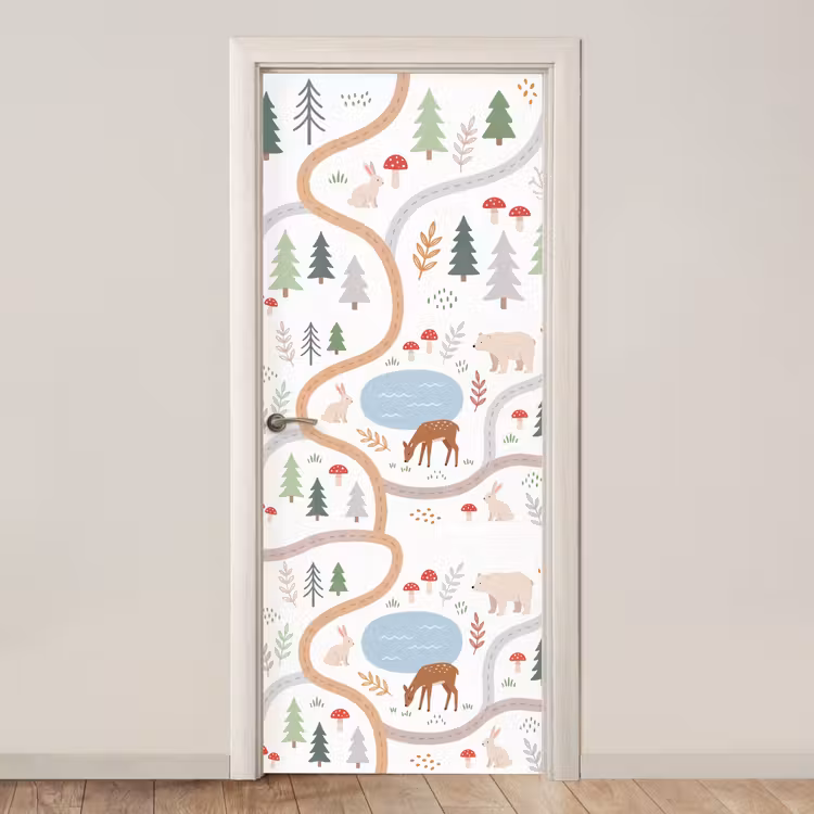 Door sticker - Animals - Forest - Illustration — 1