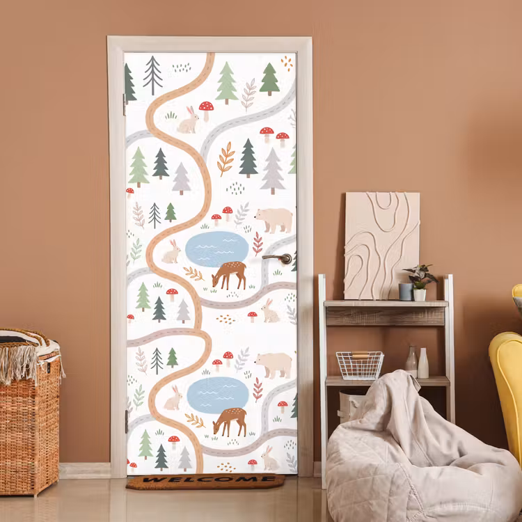 Door sticker - Animals - Forest - Illustration — 2