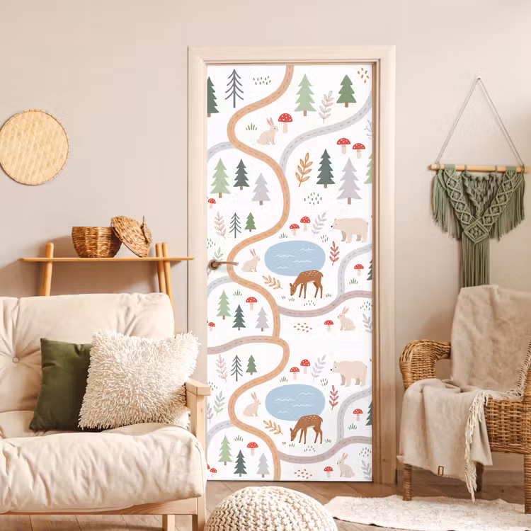 Door sticker - Animals - Forest - Illustration — 3