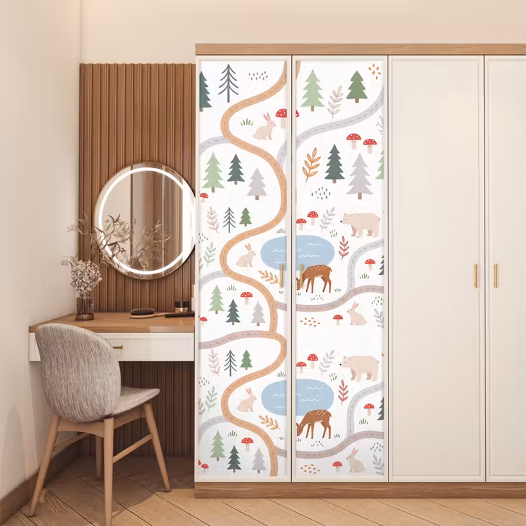 Door sticker - Animals - Forest - Illustration — 4