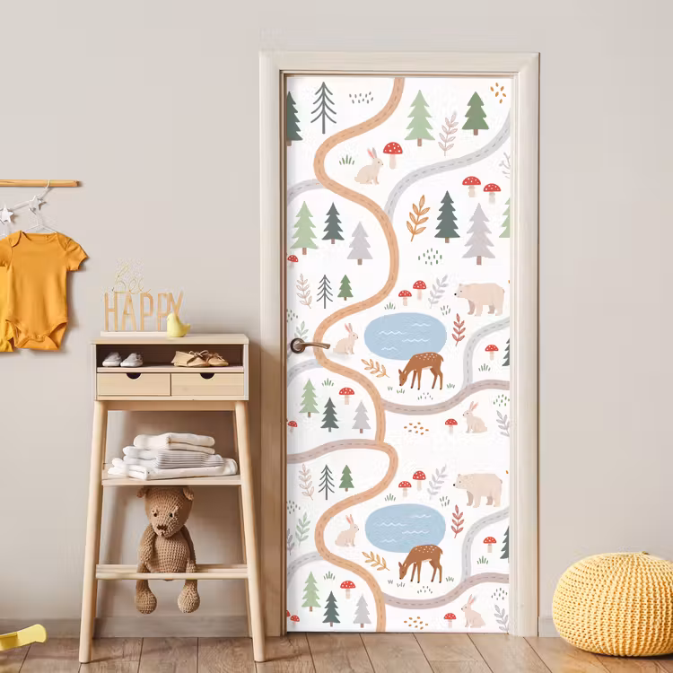 Door sticker - Animals - Forest - Illustration — 5