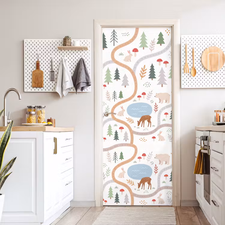 Door sticker - Animals - Forest - Illustration — 6