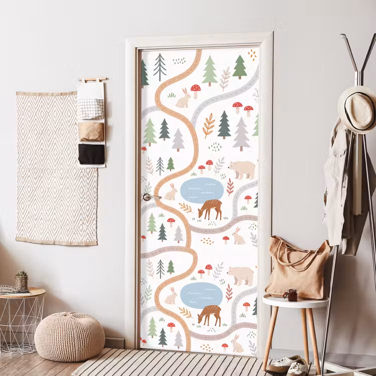 Door sticker - Animals - Forest - Illustration — 7
