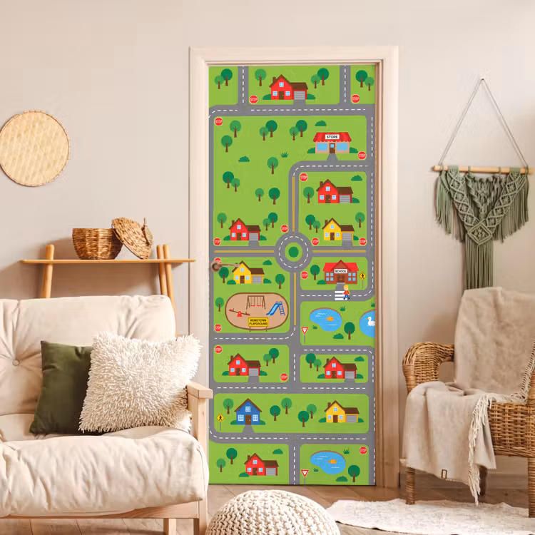 Door sticker - City - Roads - Cartoon — 3
