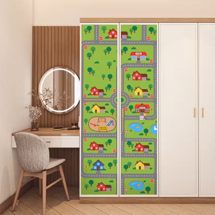 Door sticker - City - Roads - Cartoon — 4