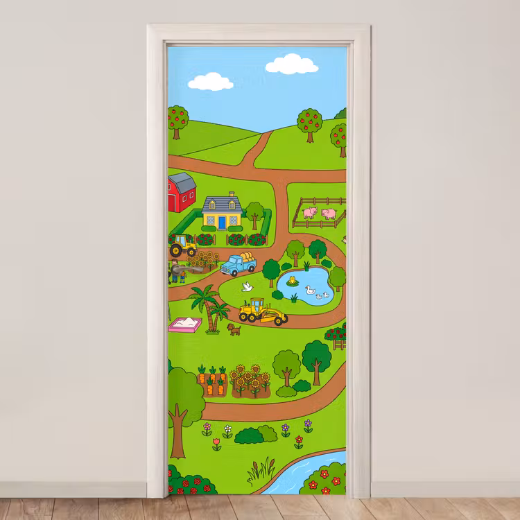 Door sticker - Countryside - Animals - Cartoon — 1