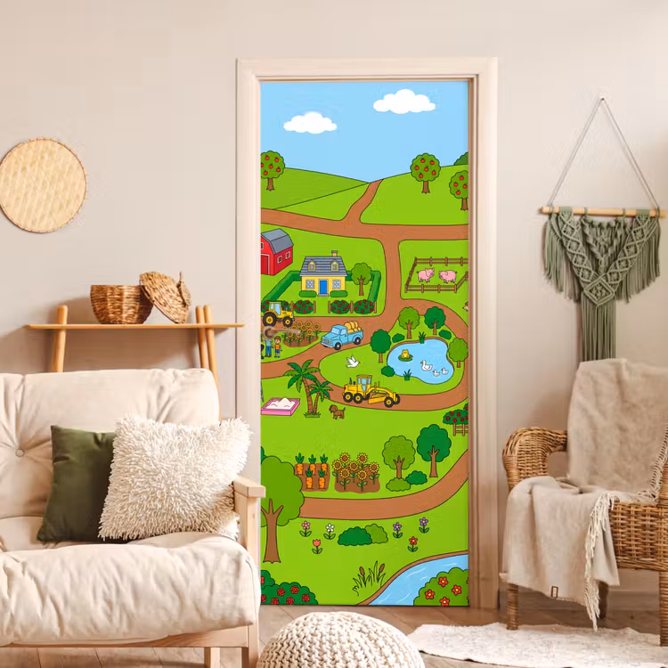 Door sticker - Countryside - Animals - Cartoon — 3