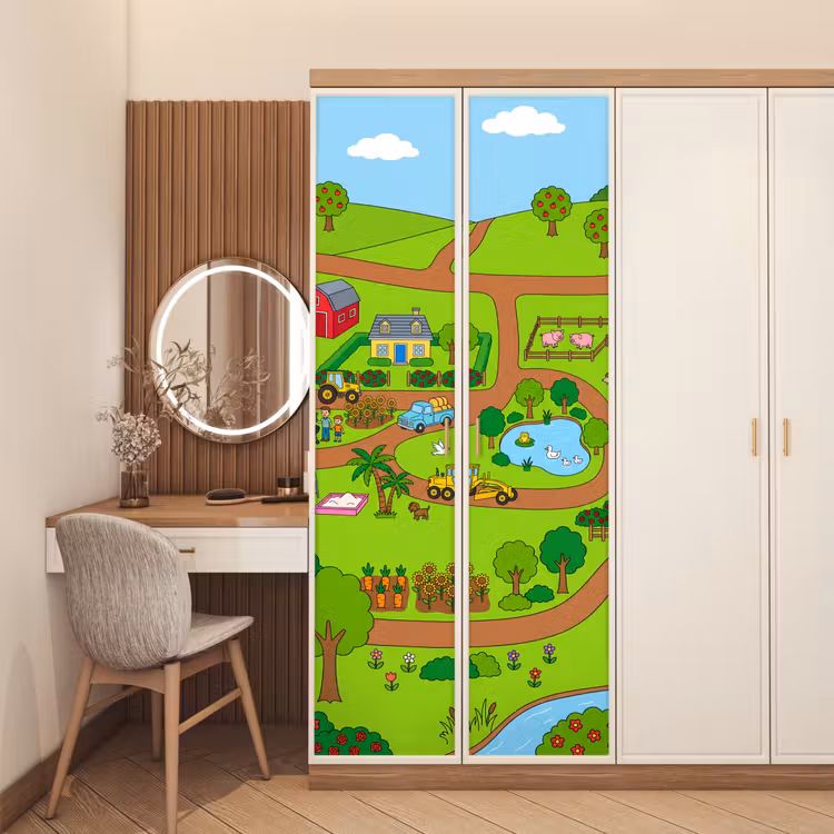 Door sticker - Countryside - Animals - Cartoon — 4