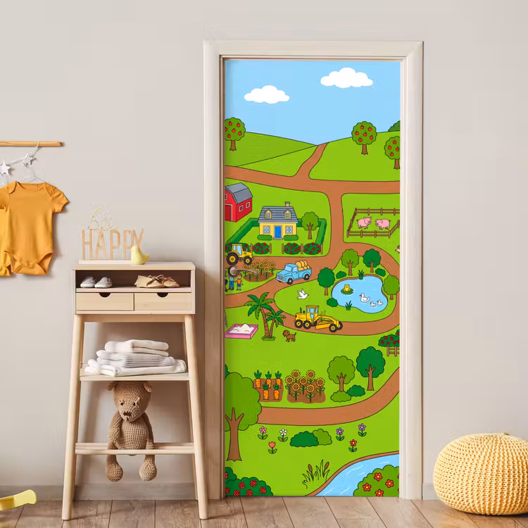 Door sticker - Countryside - Animals - Cartoon — 5