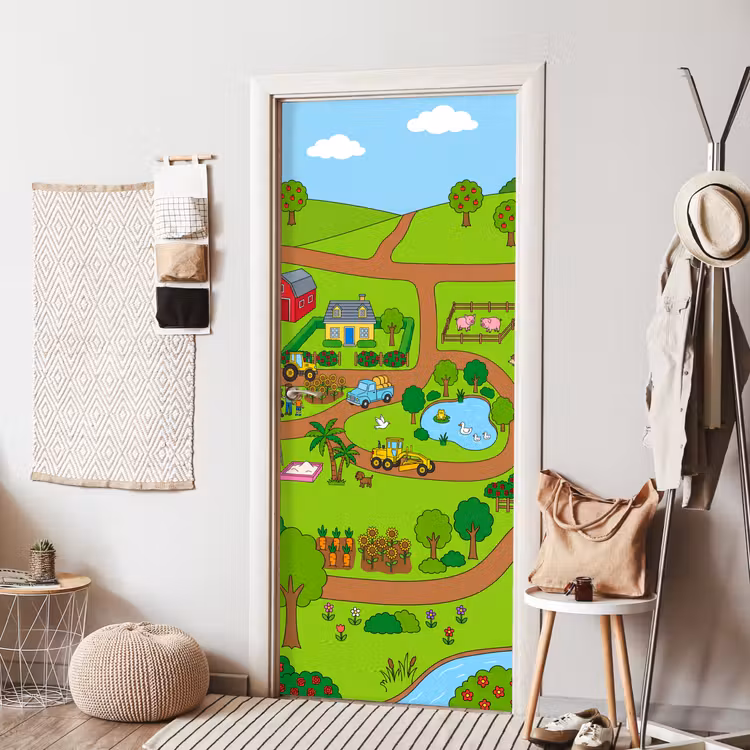 Door sticker - Countryside - Animals - Cartoon — 7
