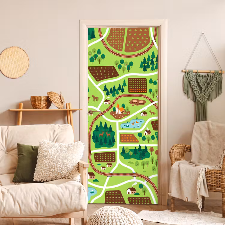 Door sticker - Countryside - Animals - Illustration — 3