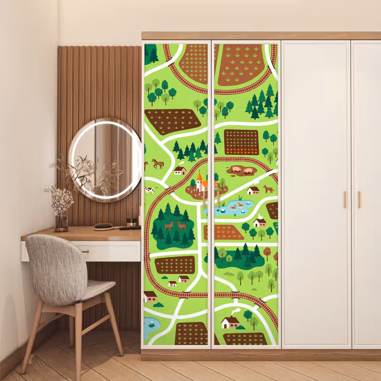 Door sticker - Countryside - Animals - Illustration — 4