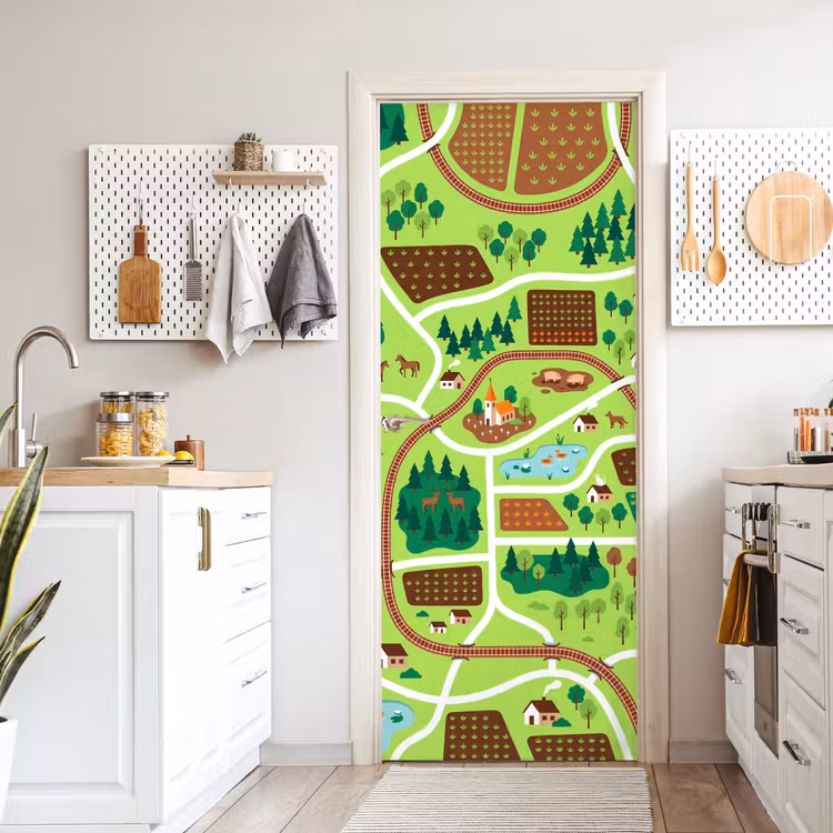 Door sticker - Countryside - Animals - Illustration — 6