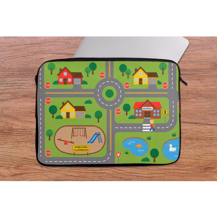 Laptop Sleeve - City - Roads - Cartoon — 2