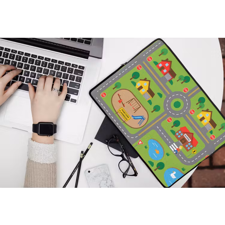 Laptop Sleeve - City - Roads - Cartoon — 3