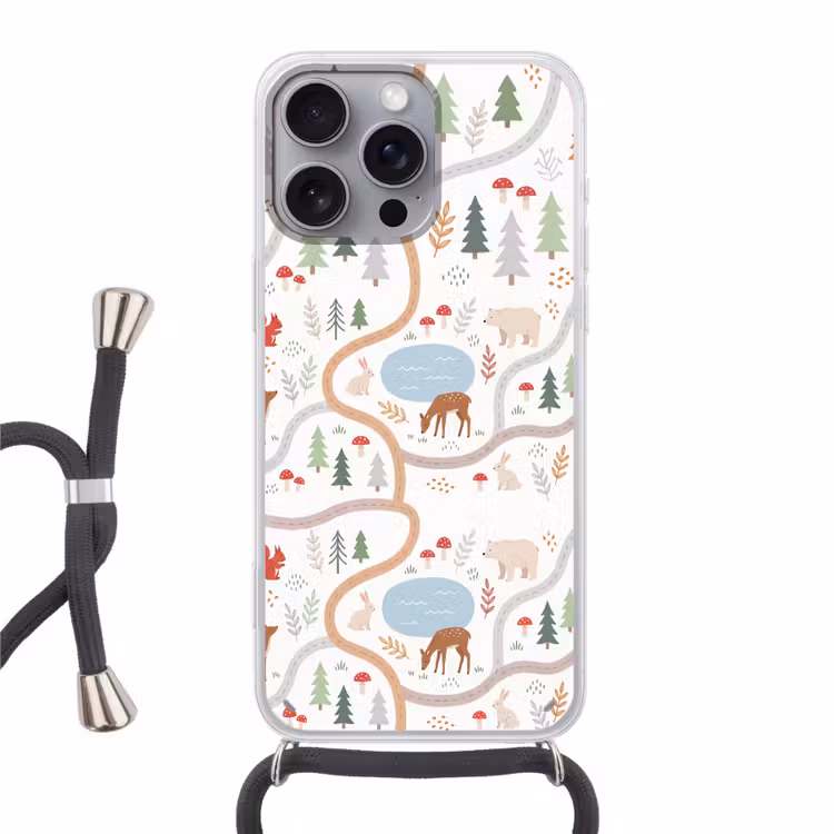 Phone case crossbody - Animals - Forest - Illustration — 1