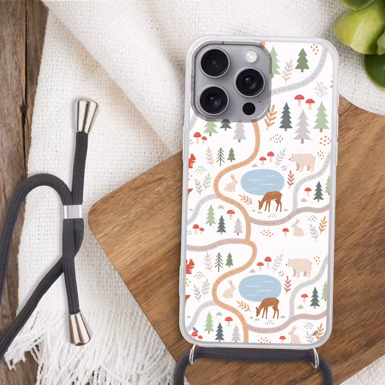 Phone case crossbody - Animals - Forest - Illustration — 3