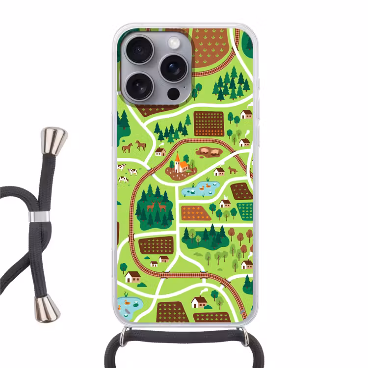 Phone case crossbody - Countryside - Animals - Illustration — 1