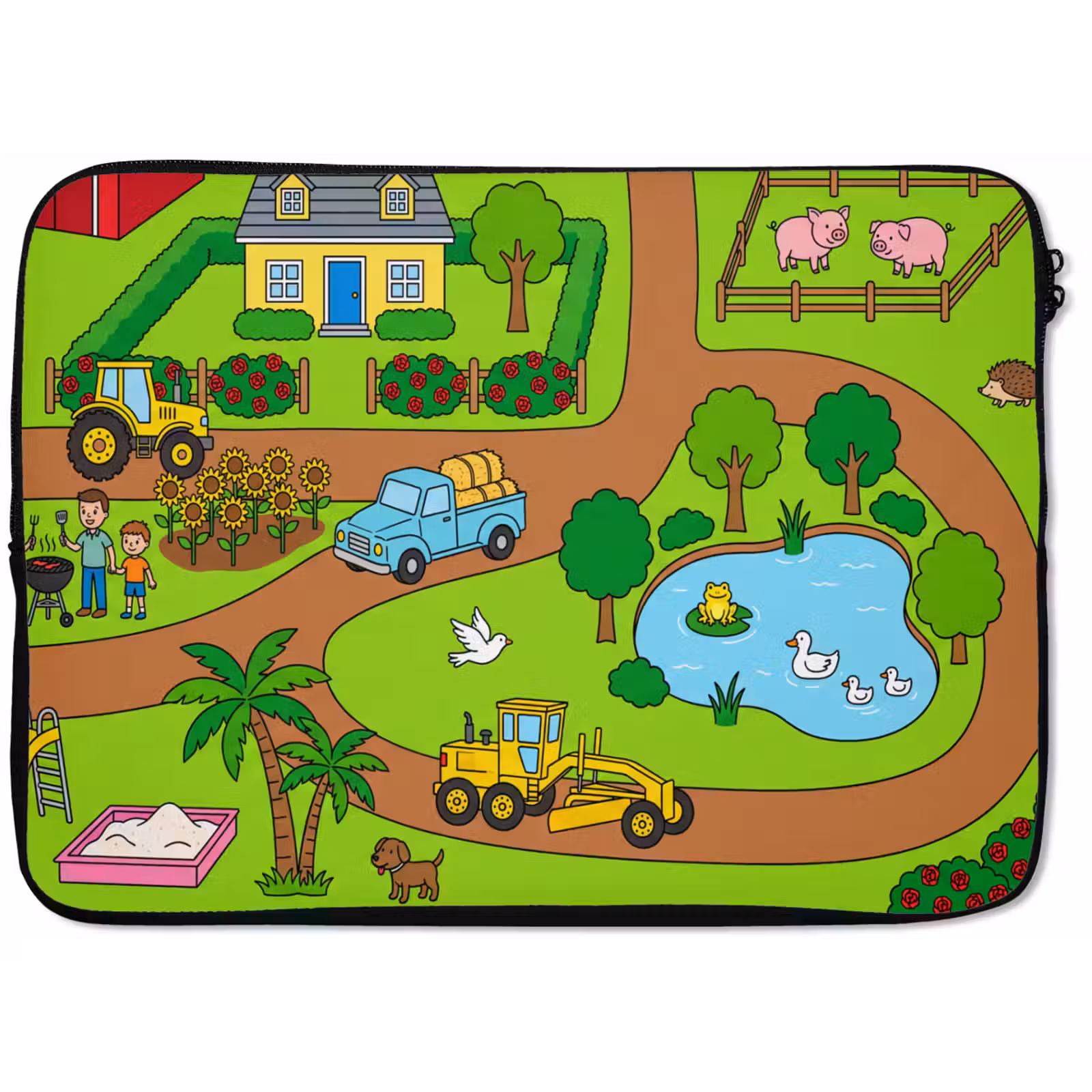 Laptop Sleeve - Countryside - Animals - Cartoon — 1