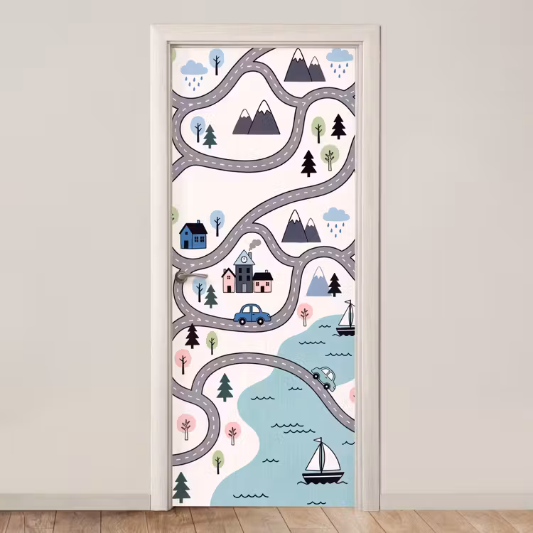 Door sticker - Map - City - Kid-Friendly — 1