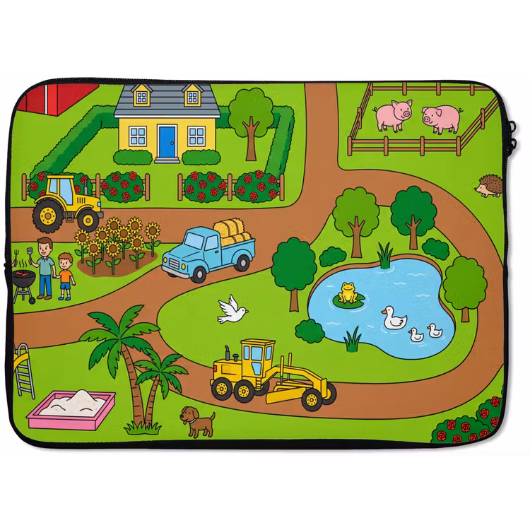 Laptop Sleeve - Countryside - Animals - Cartoon — 1