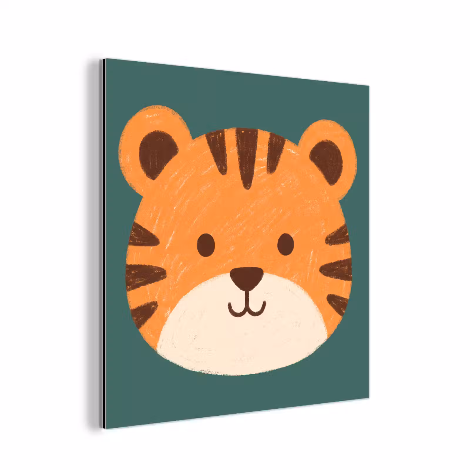 aluminium wall art - Animals - Head - Orange - Illustration - Modern — 1