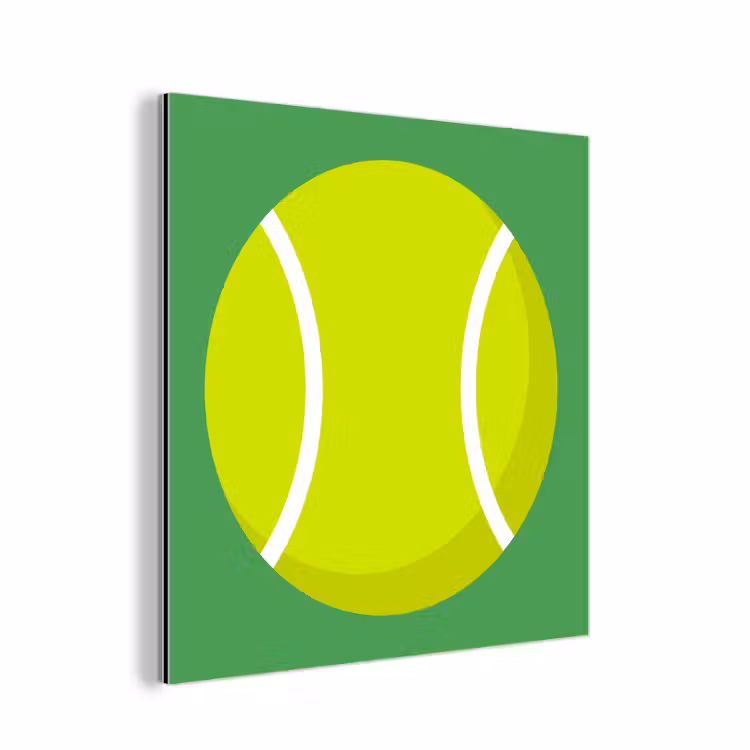 aluminium wall art - Ball - Yellow - Sports - Green - Illustration — 1