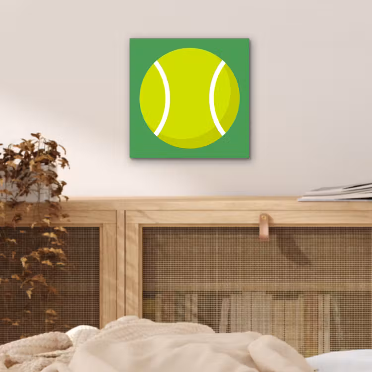 aluminium wall art - Ball - Yellow - Sports - Green - Illustration — 4
