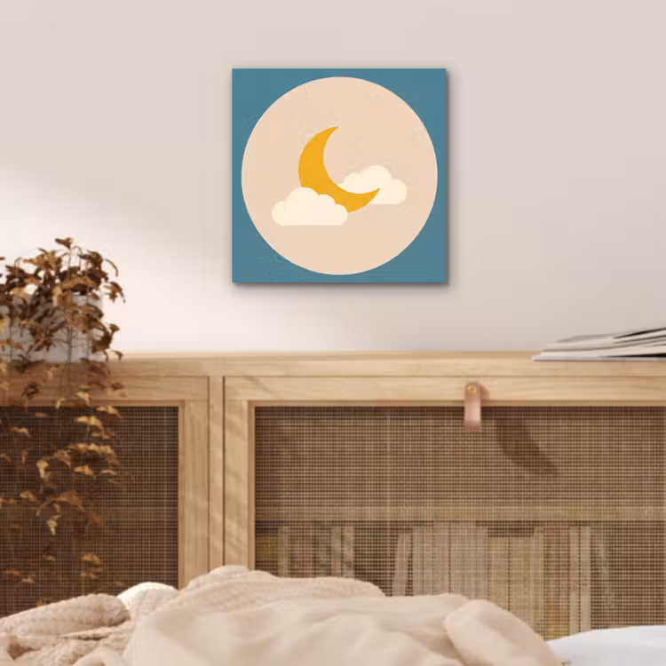 aluminium wall art - Moon - Clouds - Nature - Abstract - Yellow — 4