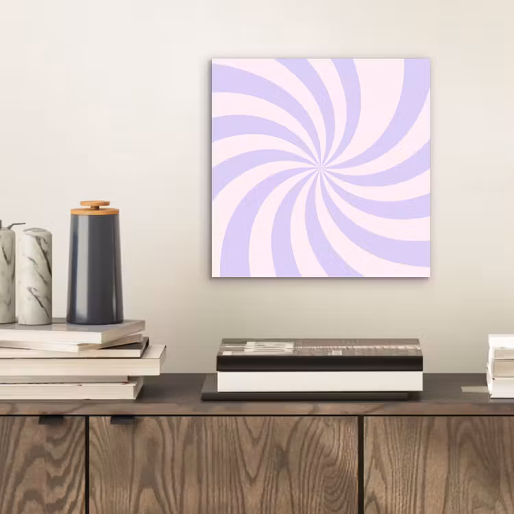 aluminium wall art - Pattern - Spiral - Abstract - Modern - Purple-Pink — 2