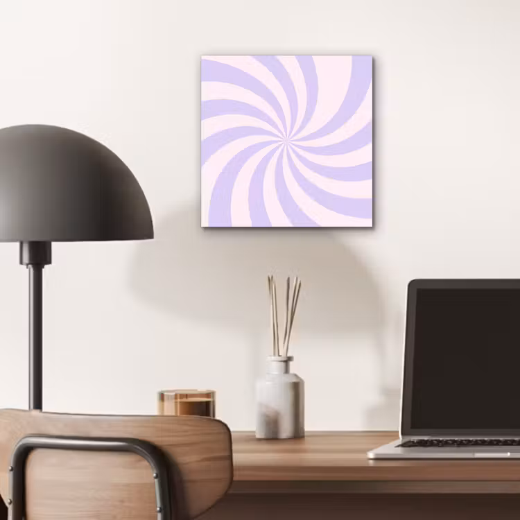 aluminium wall art - Pattern - Spiral - Abstract - Modern - Purple-Pink — 6