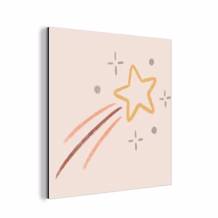 aluminium wall art - Star - Falling - Illustration - Pastel — 1
