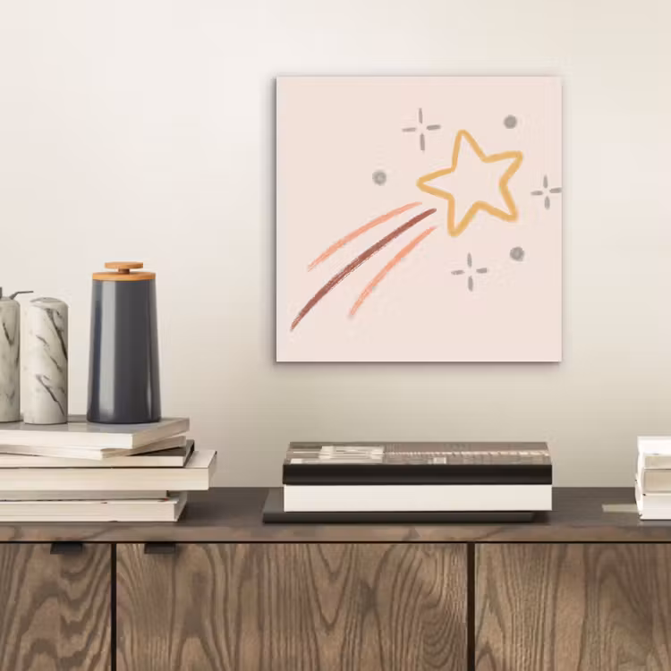 aluminium wall art - Star - Falling - Illustration - Pastel — 2