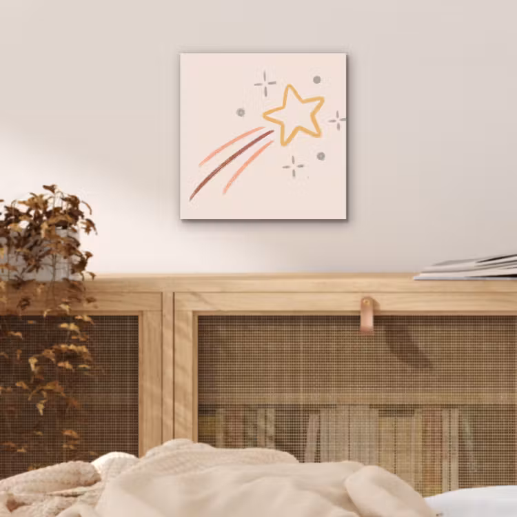 aluminium wall art - Star - Falling - Illustration - Pastel — 4
