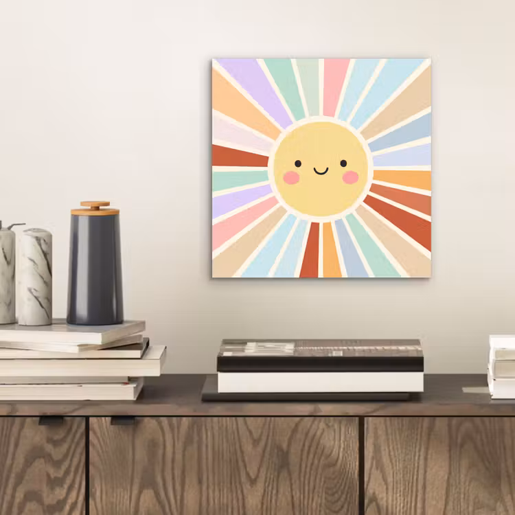 aluminium wall art - Sun - Rays - Cheerful - Colorful - Abstract — 2