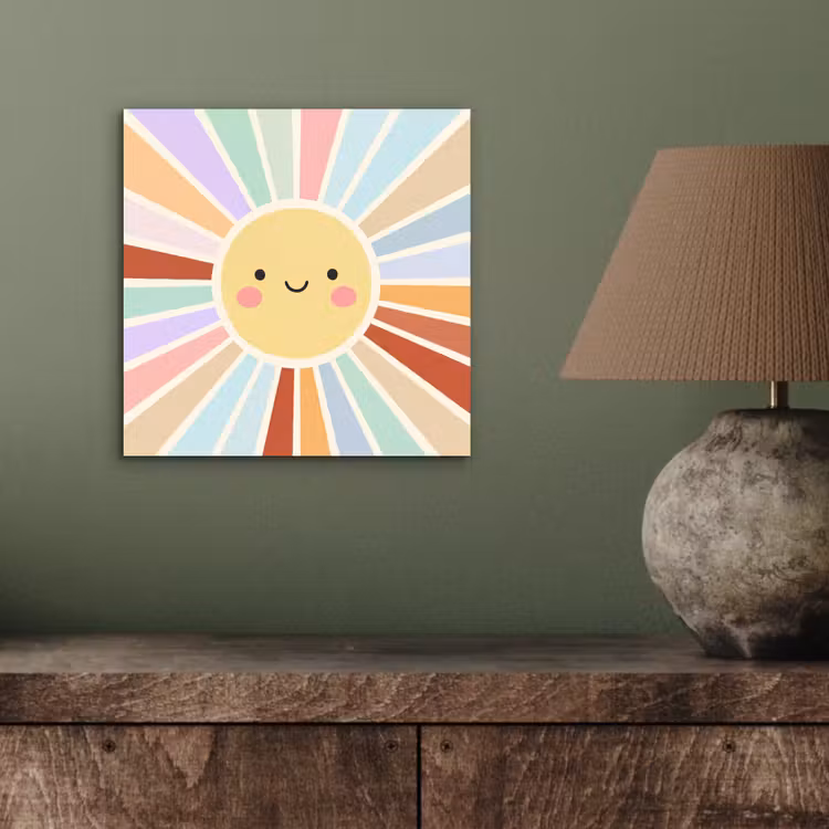aluminium wall art - Sun - Rays - Cheerful - Colorful - Abstract — 3