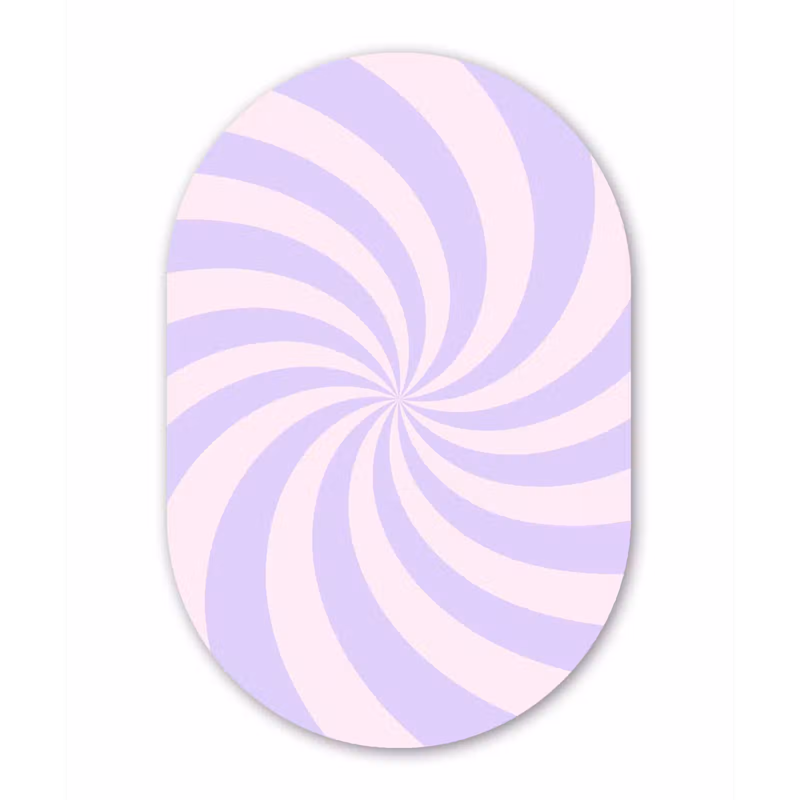 aluminium oval wall art - Pattern - Spiral - Abstract - Modern - Purple-Pink — 1