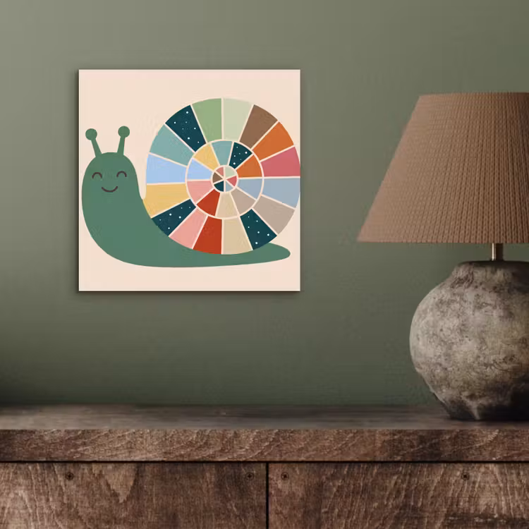 aluminium wall art - Animals - Snail - Colorful - Illustration — 3