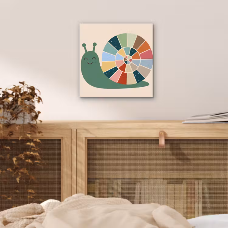 aluminium wall art - Animals - Snail - Colorful - Illustration — 4