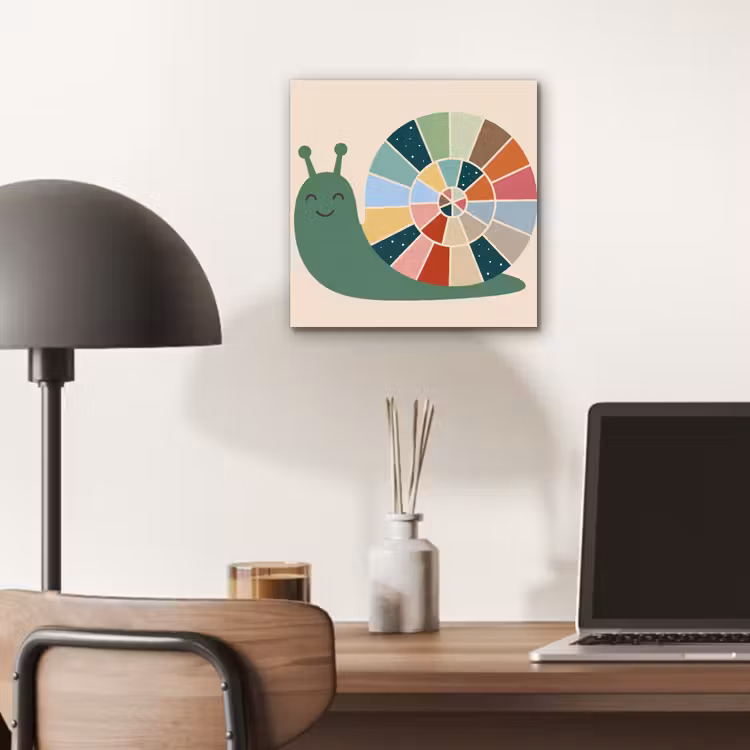 aluminium wall art - Animals - Snail - Colorful - Illustration — 6