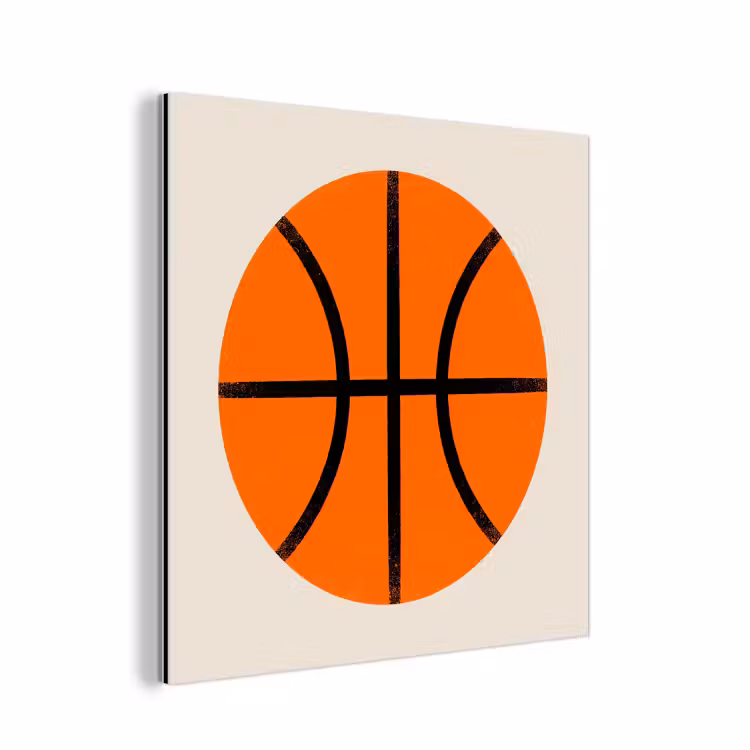 aluminium wall art - Basketball - Ball - Sports - Illustration - Orange — 1