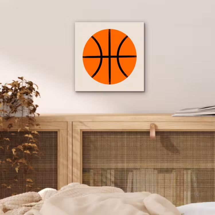 aluminium wall art - Basketball - Ball - Sports - Illustration - Orange — 4