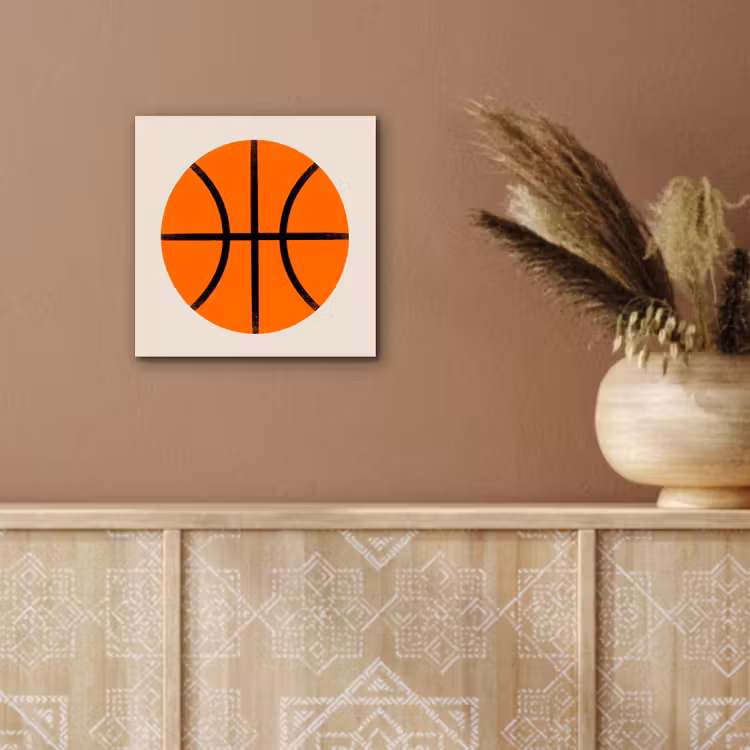 aluminium wall art - Basketball - Ball - Sports - Illustration - Orange — 5