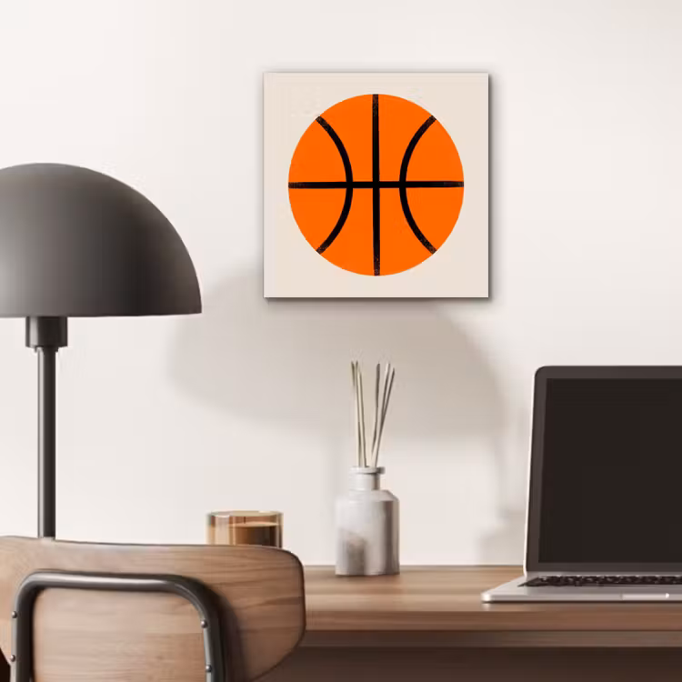 aluminium wall art - Basketball - Ball - Sports - Illustration - Orange — 6